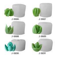 3D stereo skopische saftige Kerzen silikon formen, DIY Aroma therapie Gips Sukkulenten formen, hand gefertigte Topfpflanzen formen
