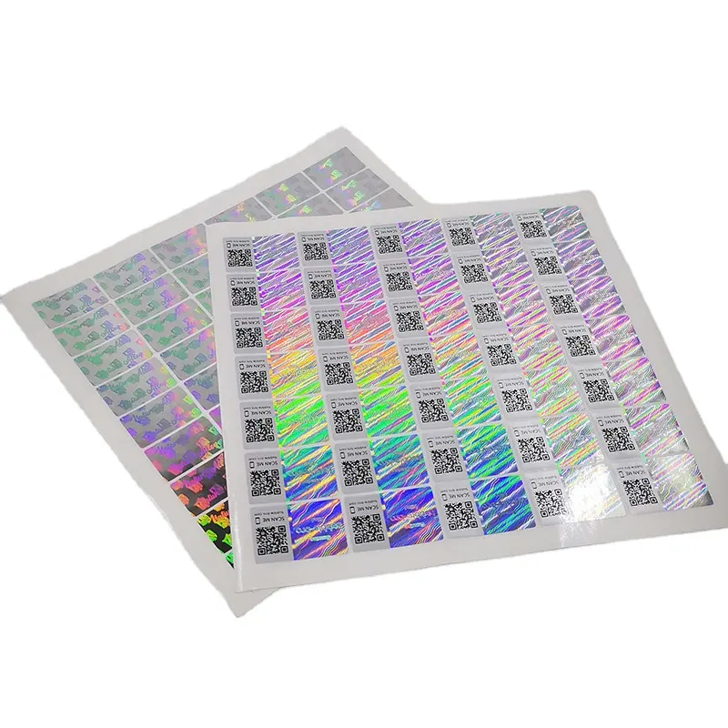 Customized 3d polarized Reflective Hologram Sticker Serial Numbered Packaging Label Pass Hologram Sticker
