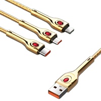 LDNIO LS871 Câble USB de charge rapide Chargeur Android IOS Micro Type-c Câble de données pour téléphone portable