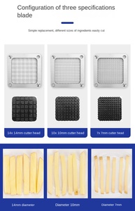 Machine de découpe de chips de pommes de terre légumes en acier inoxydable coupe-carottes trancheuse pour restaurant boulangerie moulin à farine avec moteur - Product Image 3