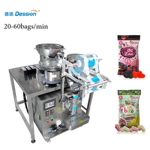 Full automatic counting sweet candy in bag soft gummy chocolate candy packing machine