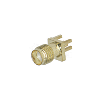 Miniatura de Conector RF Coaxial de Cobre para Montaje en PCB, Orificio Pasante para Dispositivos de Comunicación Inalámbrica