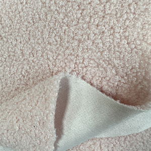 Vente en gros 100% polyester double face bouclé Sherpa Teddy <span class=keywords><strong>laine</strong></span> couverture tissu hiver femmes manteaux et vêtements <span class=keywords><strong>tissus</strong></span> - Product Image 2