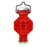 Barrière stroboscopique à LED à énergie solaire haute intensité en plastique réfléchissant prismatique PC + ABS