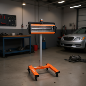 Lampe de séchage infrarouge à chauffage automatique 1500W 220V pour peinture automobile, zone de cuisson de 3,44 pieds carrés, réparation sur site, pulvérisation - Product Image 2