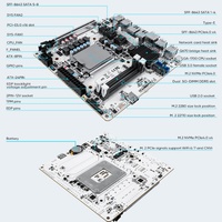 Carte mère NAS Q670 ITX LGA1700, 8x SATA + 6x M.2 NVMe, PCIe 5.0 X16, double DDR5, 2x 2.5G LAN, pare-feu/servant Mini-ITX