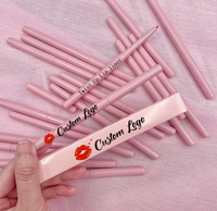 Vente en gros de crayon à lèvres végétalien maquillage lèvres végétalien crayon à lèvres crémeux et mat logo personnalisé marque privée crayon à lèvres rose rétractable