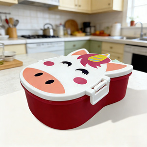 Boîte à lunch portable multifonctionnelle pour enfants, motif fraise, <span class=keywords><strong>sans</strong></span> <span class=keywords><strong>BPA</strong></span>, avec couvercle en PP chauffable, anti-fuite, pour les repas scolaires - Product Image 5