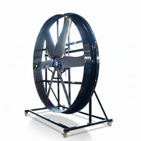 Ventilateur de panneau robuste de 98 pouces à haut débit d'air, ventilateur de ventilation axial industriel pour le refroidissement de grands entrepôts et d'usines