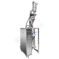 Máquina de envasado de polvo con tolva de gran capacidad y sellado trasero, ideal para sustitutos de comidas, nutrientes y protección contra tormentas de arena.