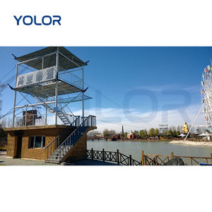 Área escénica tirolesa aérea teleférico aéreo patinaje de velocidad equipo de entretenimiento Powerless <span class=keywords><strong>Jungle</strong></span> zip line - Product Image 4