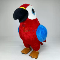 Costume de perroquet gonflable rouge pour adulte, mascotte animée gonflable, costume de perroquet gonflable agressif