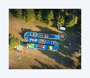 Ngoài trời Inflatable khóa học trở ngại sân chơi cho người lớn Inflatable khóa học trở ngại nhà bị trả lại với Slide - Product Image 1