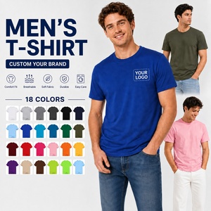 T-Shirt da <span class=keywords><strong>Uomo</strong></span> Personalizzabile con Logo, Girocollo, Manica Corta, Morbida, Casual, Base per Stampa, <span class=keywords><strong>Abbigliamento</strong></span> Promozionale, Brand OEM - Product Image 1