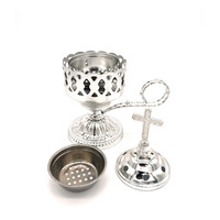 Décoration du Ramadan, événement de haute performance, fête, mariage, décoration de la maison, brûleur d'encens électrique en argent et or en fer