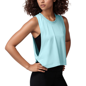 Chaleco deportivo sin mangas, holgado, transpirable y ligero para mujer, para correr y hacer ejercicio - Product Image 4