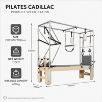 Cama de Pilates de Madera de Roble para Estudio, Máquina Reformer, Silla Cadillac, Corrector de Columna, en Oferta, Kit Premium de Pilates Reformer
