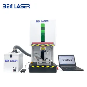 Gold Silver Brass Fiber Laser Making Machine Jewellery Engraving Machine With Motorized Z Axis And Ring Rotary