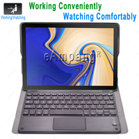 Tablet Touchpad Keyboard untuk Samsung Tab A7 2020 10.4 A 10.1 2019 A6 S7 11 12.4 S6 Lite S5e 10.5 S4 Bahasa Portuges Keyboard Case