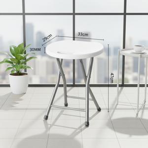 Chaise pliante ronde blanche compacte et facile à transporter avec structure métallique, <span class=keywords><strong>de</strong></span> fournisseurs chinois populaires aux États-Unis - Product Image 1