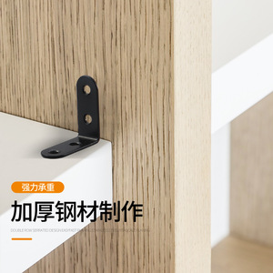 <b>Black</b> L-shaped Corner <b>Bracket</b> Iron Heavy Duty Shelf Support Connector Modern Simple Style - Product Image 2