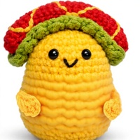 Décoration de bureau en peluche mignonne au crochet : Hot-dog et Taco – Cadeau encourageant et joyeux pour les anniversaires et Pâques