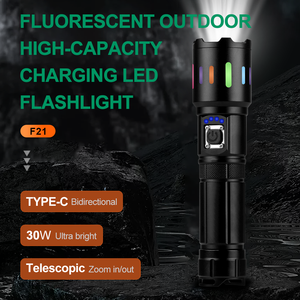 Xách Tay Zoomable Đèn Lồng Huỳnh Quang Làm Việc Cắm Trại Ánh Sáng Có Thể Sạc Lại Torch Ánh Sáng 5000 Ma Dài Phạm Vi LED Đèn Pin Chiến Thuật - Product Image 2