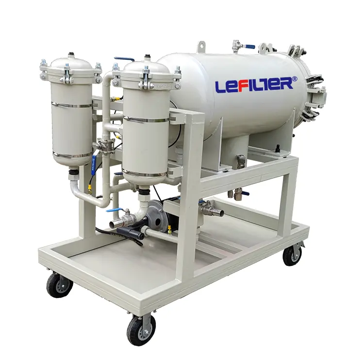 25LPM hidrolik yağ arıtıcı kullanılmış yağdan suyu geri dönüşüme çıkarmak için yağ filtresi