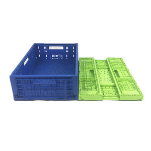Manufacturer wholesale 40L small size eco-friendly PP plastic collapsible crate box for fruit and vegetables