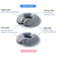Coussin de siège ergonomique en mousse à mémoire de forme pour le coccyx, les hémorroïdes, le post-partum, la grossesse, la récupération post-chirurgicale, soutien des fesses, assise confortable MJ