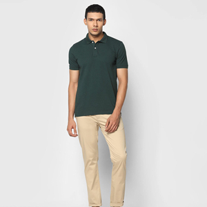 Chemises polo pour hommes, nouveau design simple, couleur unie, col rond, boutonnées, manches courtes, fabriquées au Pakistan, prix bas - Product Image 3