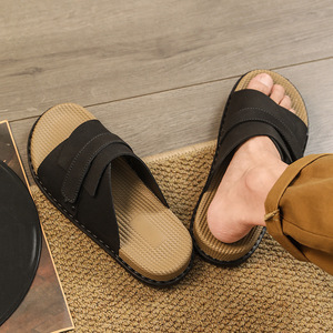 Men's for 2026 Summer New Style French-style Elegant Trendy All-match Casual Breathable Open-toe Non-slip <b>Slide</b> Sandals - Product Image 3