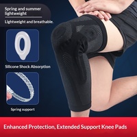 Genouillères de sport fines personnalisables avec manchon de compression en silicone, support rotulien antidérapant, respirantes et très élastiques pour tous les sports