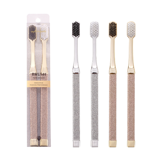 SB TECH New Gold and Silver Toothbrushes with PBT Soft Bristles and Plastic Handle in Box for Home Use - Product Image 4