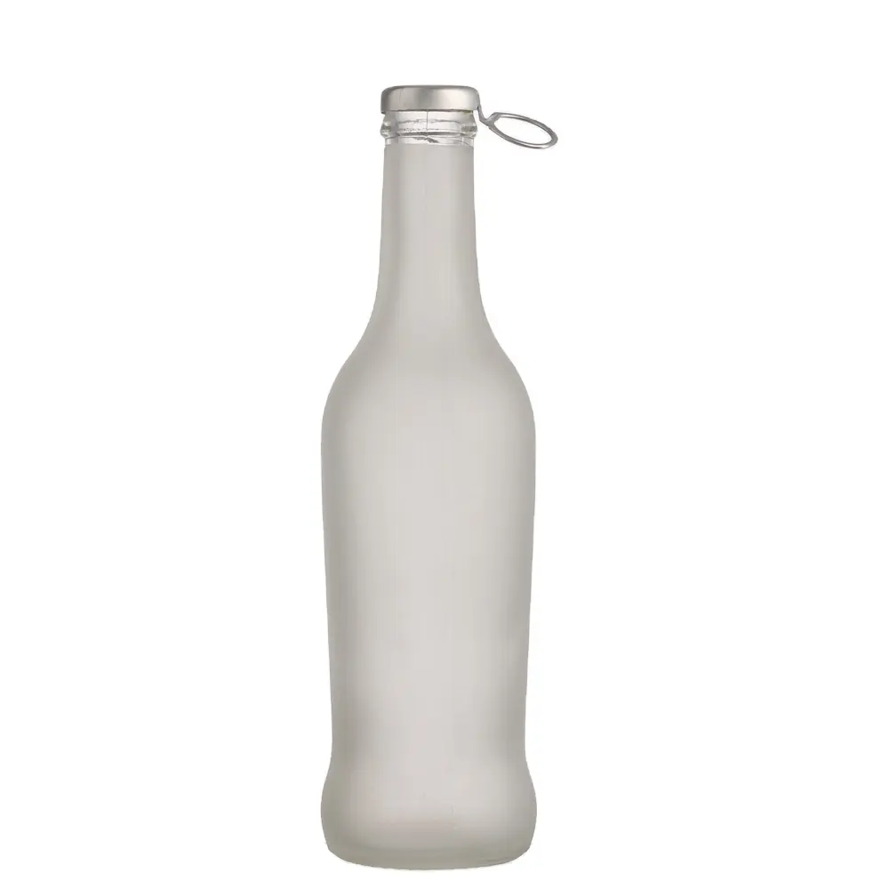 200ml Glass Bottle Crown With Design For Juice Lone Neck Bottles