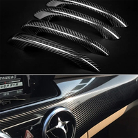 Film vinyle en fibre de carbone 6D pour voiture, rouleau d'autocollants, décalcomanie de logo intérieur, feuille d'emballage, console pour ordinateur portable et téléphone
