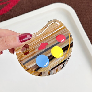 Nouvelles pinces à cheveux en acétate faites à la main, palette de couleurs vintage, pour accessoires capillaires transfrontaliers - Product Image 2