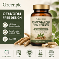 Capsules d'Ashwagandha Greenpie en Marque Blanche – Soutien Énergétique et Anti-Stress – Complément Alimentaire Herbal Extra Ashwagandha