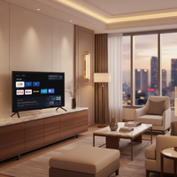 TV LED Google TV Pintar 32 42 43 inci untuk harga pabrik Hotel dengan WiFi untuk penggunaan Hotel