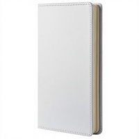 Carnet en cuir PU personnalisé par sublimation, A6, couverture blanche vierge, pages lignées, journal d'affaires, agenda promotionnel