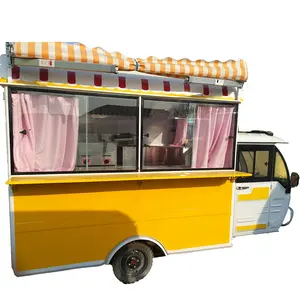 Chariot électrique mobile de nourriture de tricycle de pizza de hot-dog de crème glacée