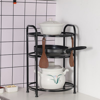 Organisateur de cuisine, économiseur d'espace, peinture lisse multicouche, casserole et pot en métal étanche, étagère