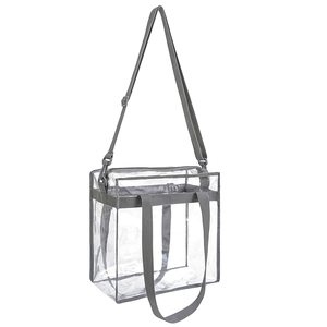 Daily Use <b>Clear</b> Tote Bag Transparent PVC Top Handle <b>Handbag</b> Durable <b>Clear</b> Bag for Stadium Events - Product Image 5
