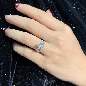 Aazuo Engagement Jewelry 18K Solid White Gold <b>Rings</b> Natural Diamonds Fashion <b>crown</b> <b>Ring</b> Gift For Woman's High-end Banquet Party - Product Image 6