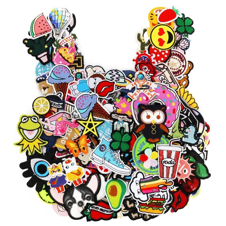 Random Accessories Assorted Size DIY Patches Logo Heat Transfer Mystery Embroidery Patch For Jackets Jeans Pants Backpacks Cloth