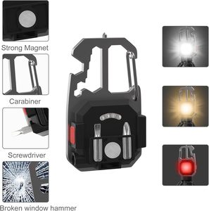 Mini Linterna Táctica LED COB Portátil, Linterna de Llavero de Aleación de Aluminio, Recargable, Impermeable, Magnética, de Alto Lumen, para Camping - Product Image 2