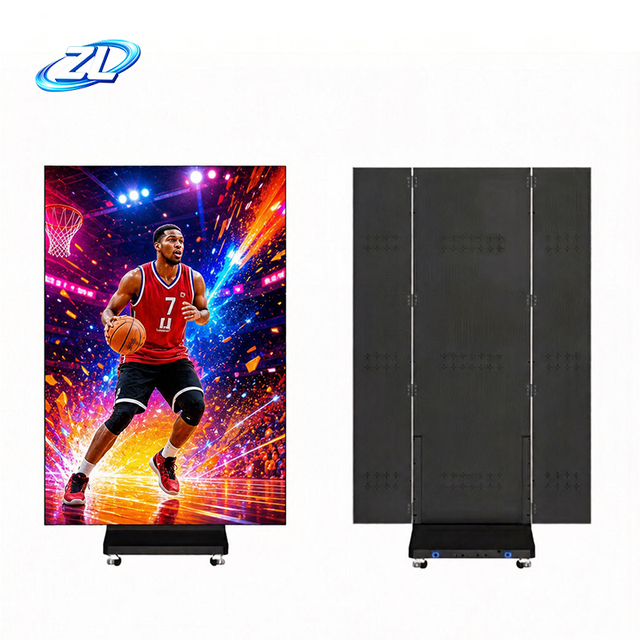 P1.53 Triple Fold Movable IP65 LED Display Side-by-side Seamless Calibration Tech Wedding Custom Exhibition Advertising Screen