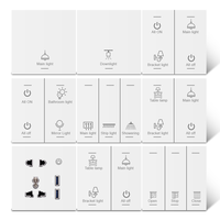 Interrupteur mural intelligent Zigbee Golden Security 2024 pour la domotique, idéal pour les hôtels et les bureaux, compatible Tuya Smart, relais intégré, Smart Life