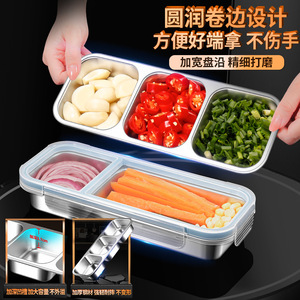 Compartmented Meal Prep Container Rectangle Airtight Food <b>Storage</b> Box For Travel Diet <b>Weight</b> Loss - Product Image 4