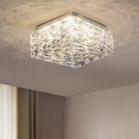 JYLIGHTING-Lustre de fantaisie moderne pour décoration de salon, lustre en cristal chromé carré design de glaçons pour hôtel, plafonnier